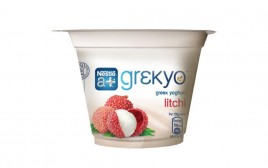 Nestle a+ Grekyo Greek Yoghurt, Litchi   Cup  100 grams
